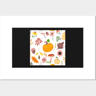 Pumpkin patch pattern Posters and Art